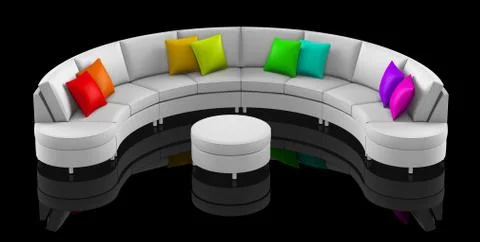 The colorful couch Illustrazione stock
