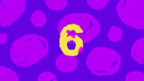 Colorful countdown numbers animation. Video stock 310811815