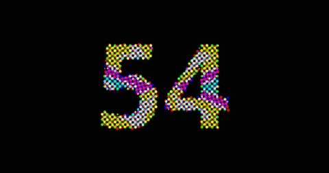 Colorful Countdown Timer Rainbow Dots Bubbles 60 Second 1 Minute Stock Footage 154523568