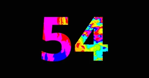 Colorful Countdown Timer Rainbow Trippy Psychedelic Stock Footage 154523416