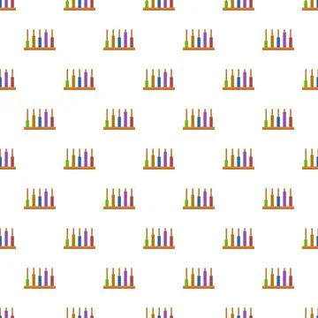 Colorful counting toy abacus pattern for kids learning math Stock Illustration