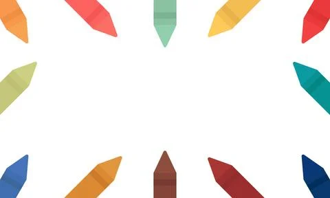 Colorful crayon background Illustrazione stock