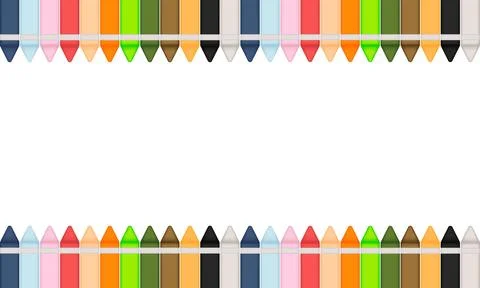 Colorful crayon background Stock Illustration