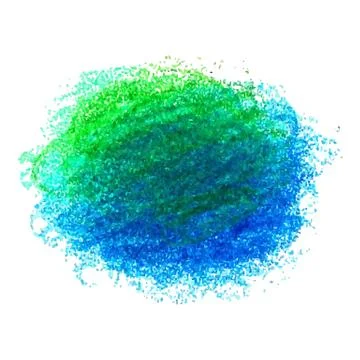 Colorful crayon scribble texture stain isolated on white background Illustrazione stock