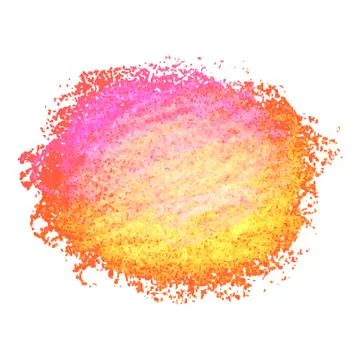 Colorful crayon scribble texture stain isolated on white background Illustrazione stock