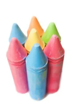 Colorful crayons for creativity isolated Stock Photos