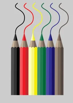 Colorful crayons Stock Illustration
