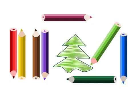 Colorful crayons Stock Illustration
