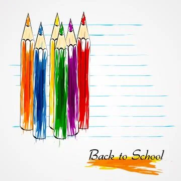 Colorful crayons Stock Illustration