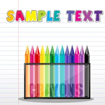 Colorful crayons Stock Illustration