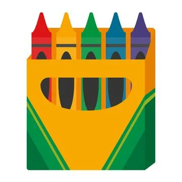 Colorful Crayons in a Pack Ready for Drawing and Creativity Stock Illustration