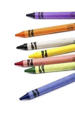 Colorful crayons Stock Photos