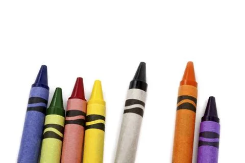 Colorful crayons Stock Photos