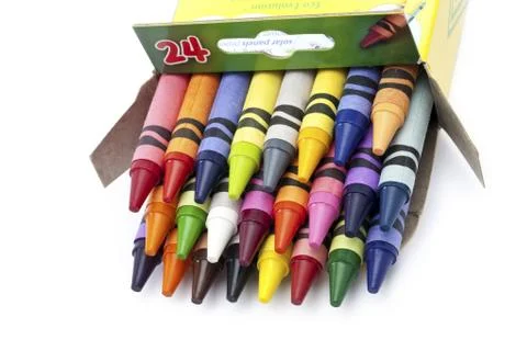 Colorful crayons Stock Photos