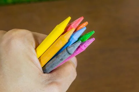 Colorful crayons Stock Photos