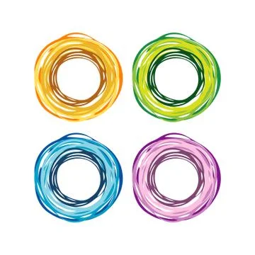 Colorful creative abstract circle logo design graphic element template Stock Illustration