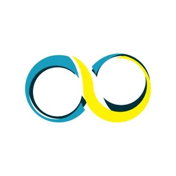 Colorful creative concept of infinity logo design vector illustrations Stock Illustration