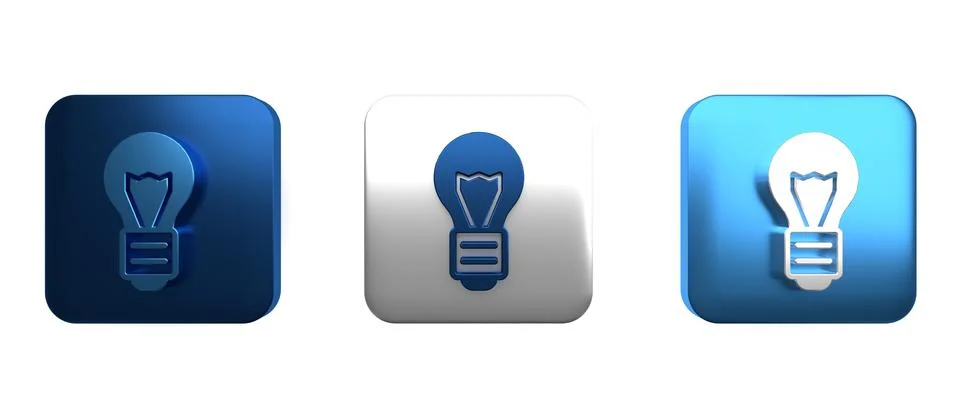 Colorful Creative lamp light idea icon isolated on white background. Concep.. Stock Illustration