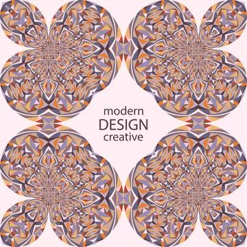 Colorful creative pattern, ornament, modern design card, cover, banner, poster Illustrazione stock