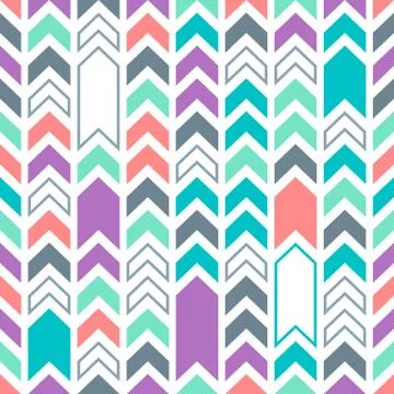 Colorful-creative-vintage-seamless-pattern-abstract-arrows-design Illustrazione stock