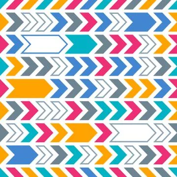 Colorful-creative-vintage-seamless-pattern-abstract-arrows-design2 스톡 일러스트