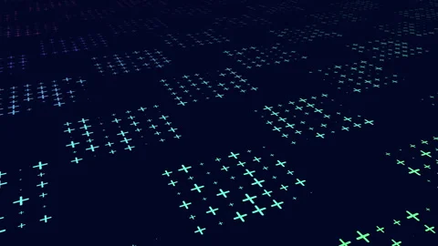 Colorful cross dot pattern on dark background Stockbeeldmateriaal 316763340