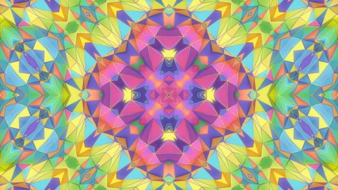 Colorful Cross Kaleidoscope Loop 1 Multicolor Stock Footage 146457217