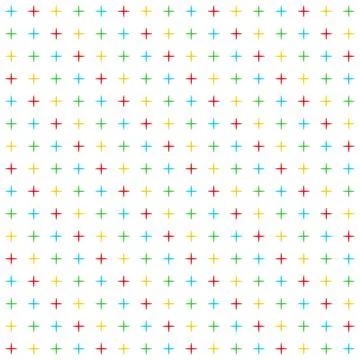 Colorful cross pattern Google colors Red, blue, yellow, green. Vector Artwork Stock Illustration