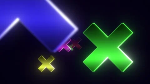 Colorful Crosses Abstract VJ Loop Stock Footage 297745885