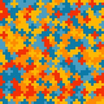 Colorful crosses pattern Stock Illustration