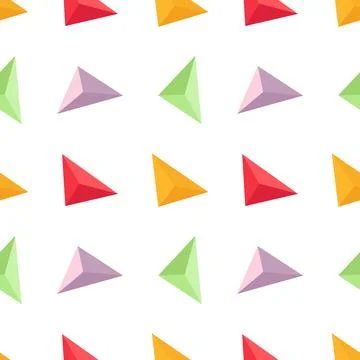 Colorful crystal seamless pattern Stock Illustration