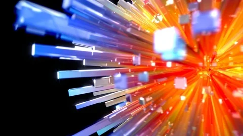 Colorful crystals rotating Stock Footage 89964919
