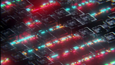 Colorful Cube Background Stock Footage 305162623