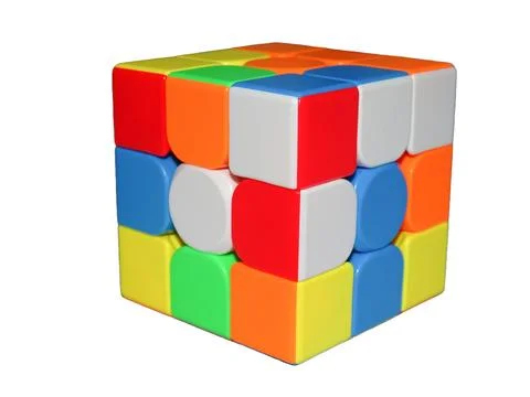Colorful cube that can be handled on several sides 写真素材