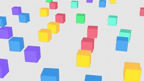 Colorful Cubes 3D Video stock 281251318