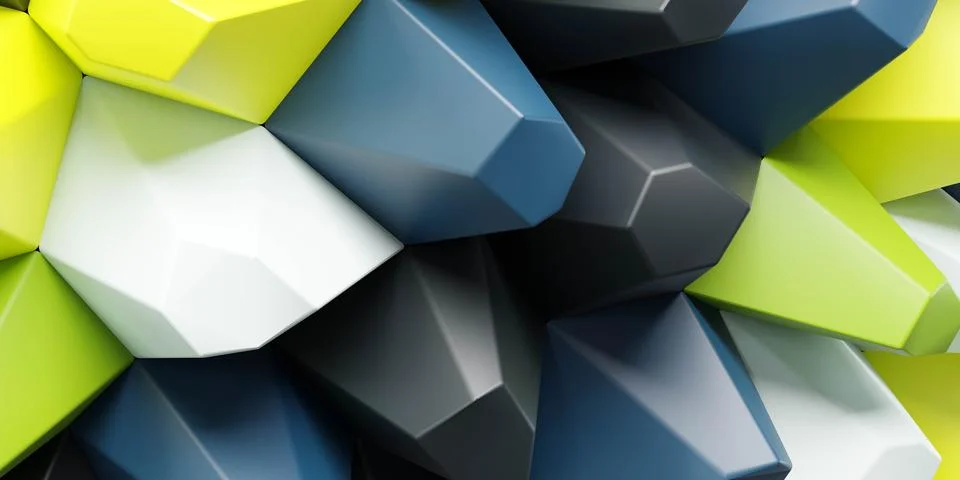 Colorful cubes arranged in a pattern 3d render illustration イラスト素材