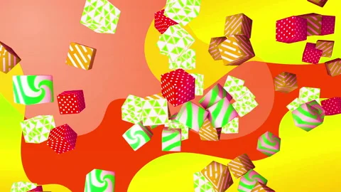 Colorful cubes gradient background. VJ Seamless loop background. Stock Footage 96196980