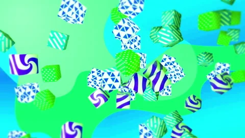 Colorful cubes gradient background. VJ Seamless loop background. Stock Footage 96197315