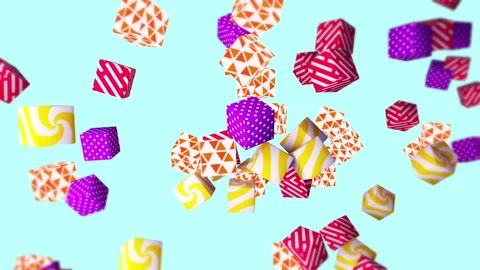 Colorful cubes gradient background. VJ Seamless loop background. Stock Footage 96198668