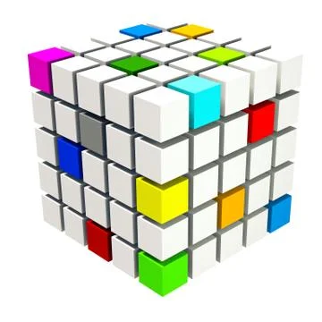 Colorful Cubes Stock Illustration