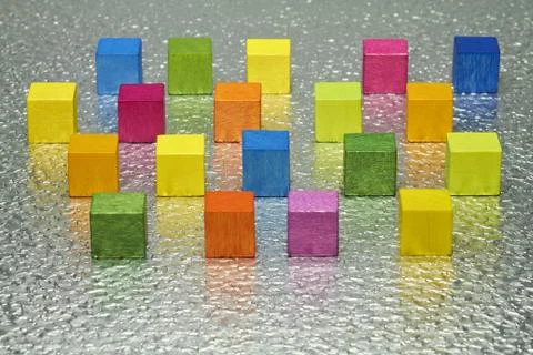 Colorful cubes Stock Photos