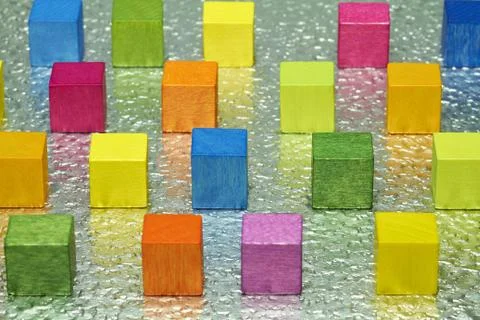 Colorful cubes Stock Photos