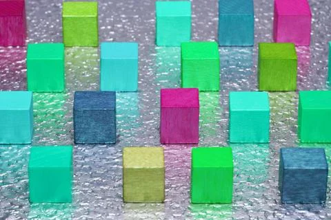Colorful cubes Stock Photos
