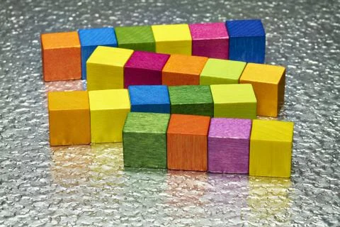 Colorful cubes Stock Photos