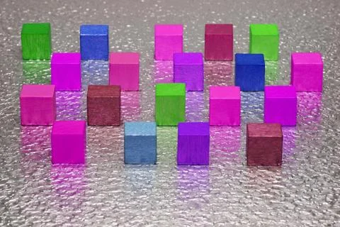 Colorful cubes Stock Photos