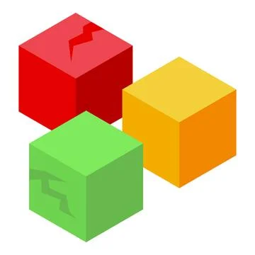 Colorful cubes representing data analysis and statistics Illustrazione stock