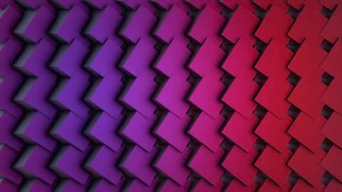 Colorful Cubes Seamless Loop. Abstract Cubes Background Random Motion, 3d Illustrazione stock
