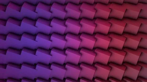 Colorful Cubes Seamless Loop. Abstract Cubes Background Random Motion, 3d Illustrazione stock