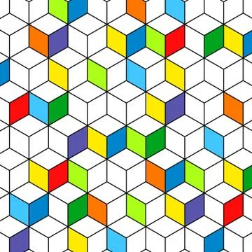 Colorful cubic box background Stock Illustration