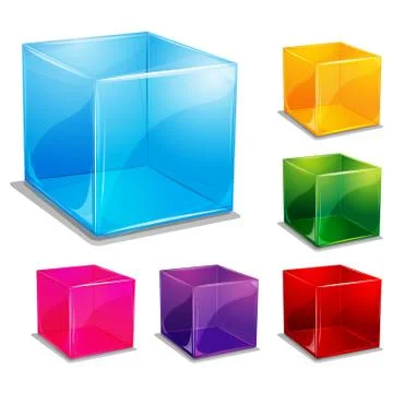 Colorful cubic vector background Stock Illustration